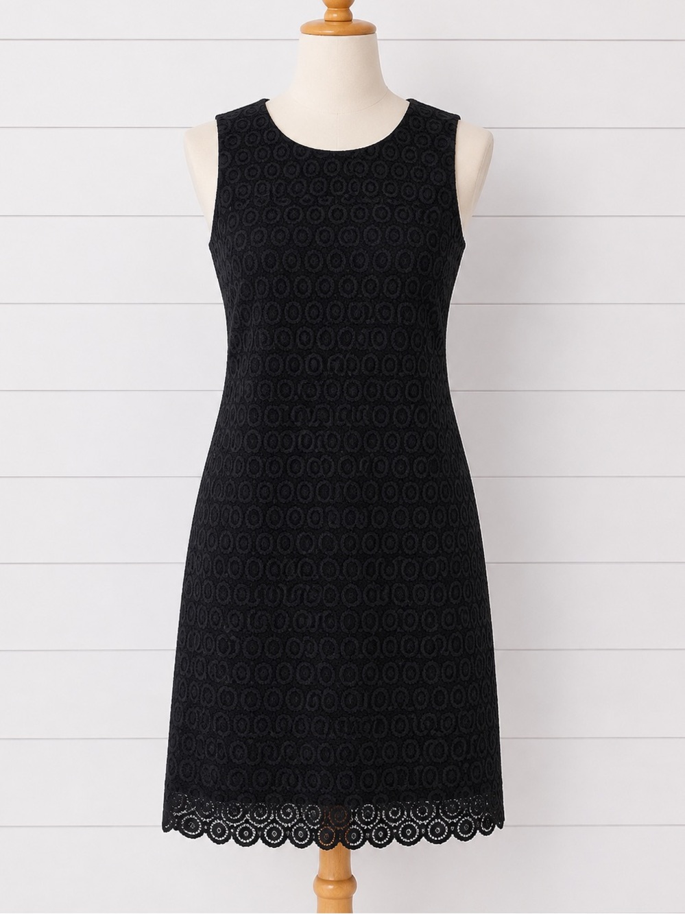 Rebecca Moses Black Lace Dress Size 14 Elegant Sleeveless Dress